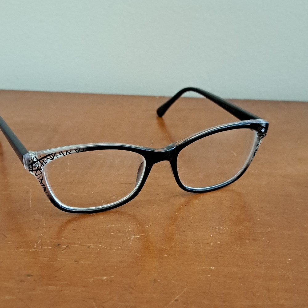 Stylish Black and Clear Eyeglasses